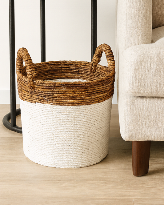 Rattan Basket for Laundry, Toys and Nursery Storage
