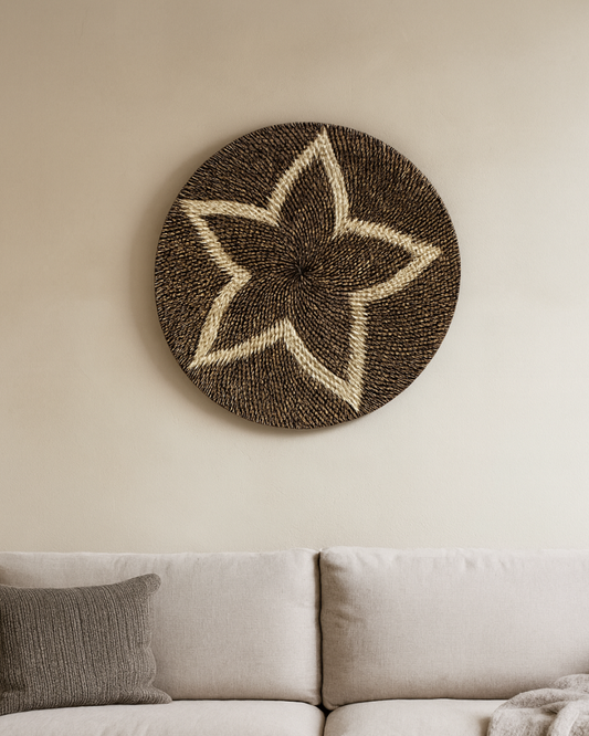Boho Style Rattan Wall Plate for Gallery Arrangement