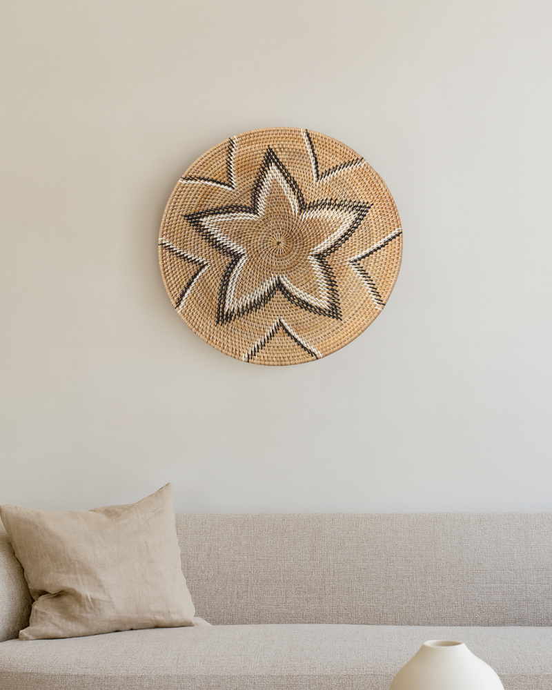 Handwoven Rattan Wall Plate for Modern Homes