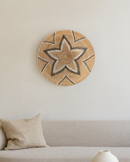 Handwoven Rattan Wall Plate for Modern Homes