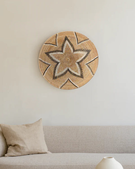 Handwoven Rattan Wall Plate for Modern Homes