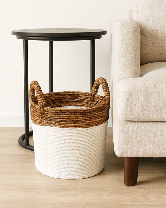 Rattan Basket for Laundry, Toys and Nursery Storage