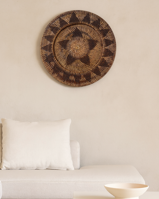 Rattan Wall Accent for Natural Home Styling