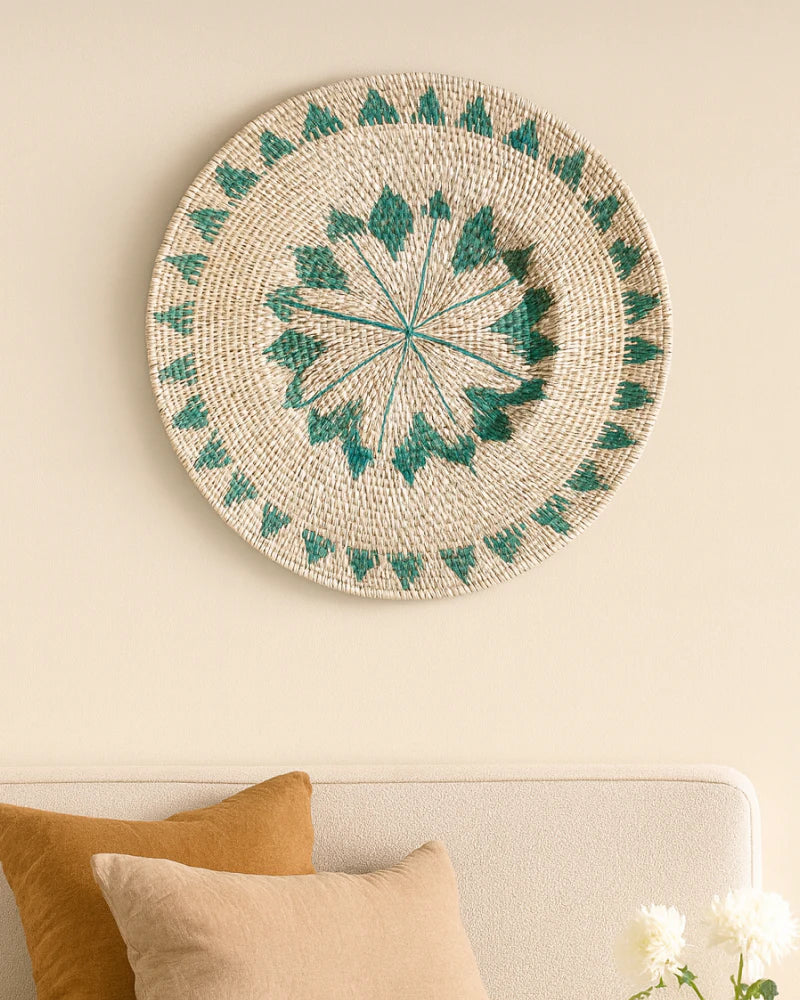 Decorative Rattan Wall Accent for Neutral and Warm Homes
