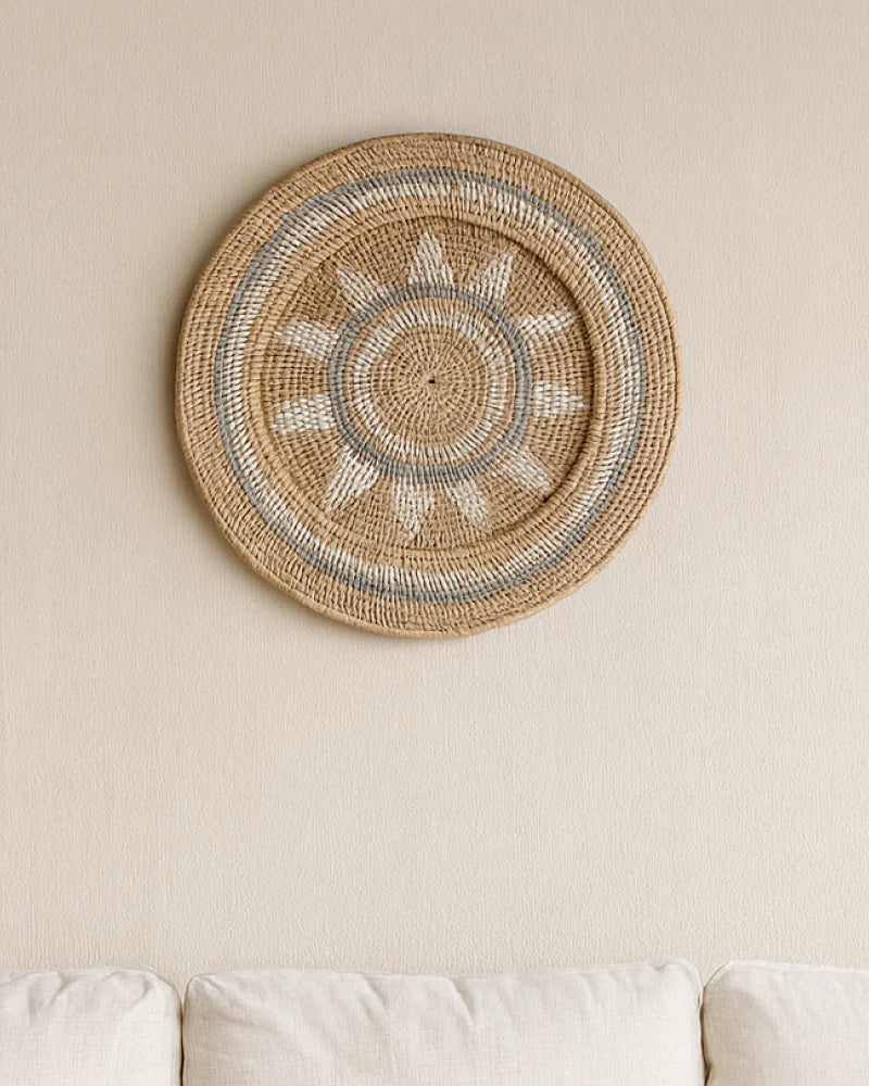 Handcrafted Rattan Wall Decor Accent for Living Room