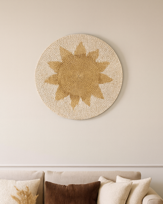 Rustic Rattan Wall Hanging for Home Decoration