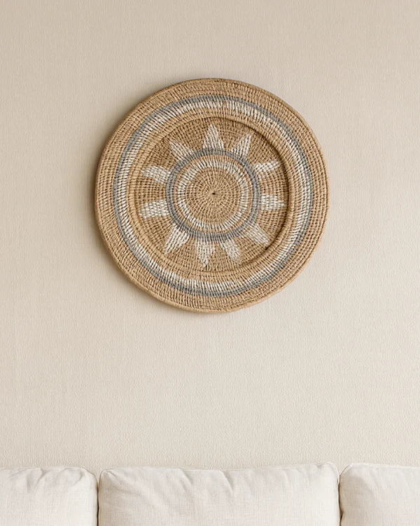 Handcrafted Rattan Wall Decor Accent for Living Room