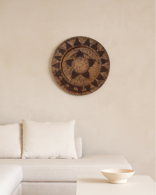 Rattan Wall Accent for Natural Home Styling