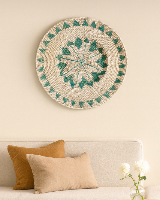 Decorative Rattan Wall Accent for Neutral and Warm Homes