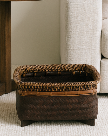 Rattan Woven Basket for Bedroom, Bathroom, Storage
