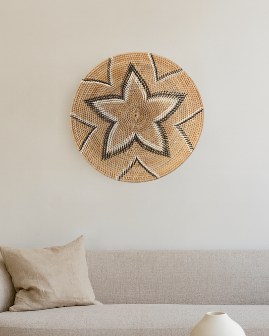 Handwoven Rattan Wall Plate for Modern Homes
