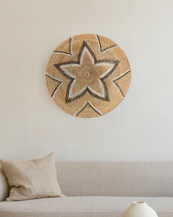 Handwoven Rattan Wall Plate for Modern Homes