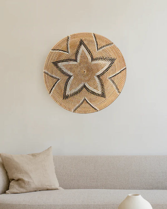 Handwoven Rattan Wall Plate for Modern Homes
