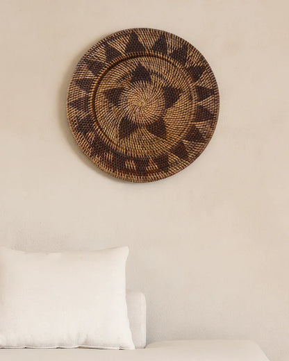 Boho Style Rattan Wall Plate for Gallery Arrangement