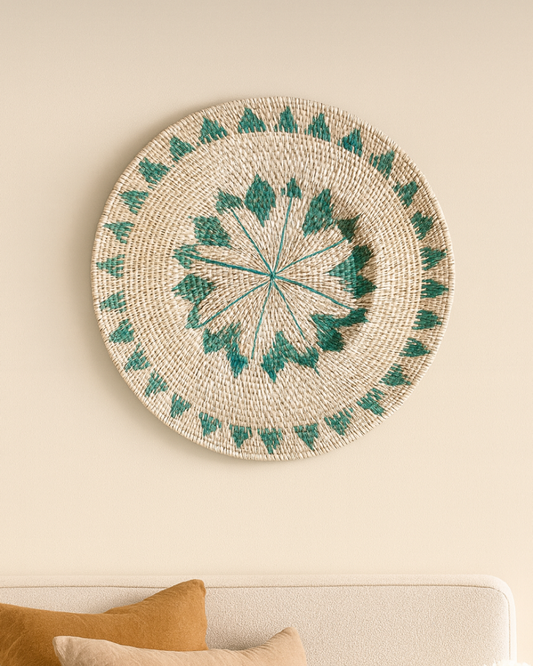 Decorative Rattan Wall Accent for Neutral and Warm Homes