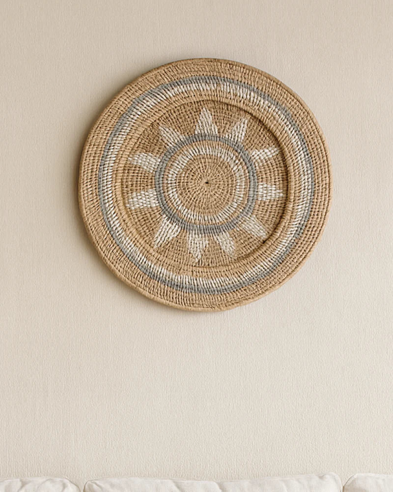 Handcrafted Rattan Wall Decor Accent for Living Room