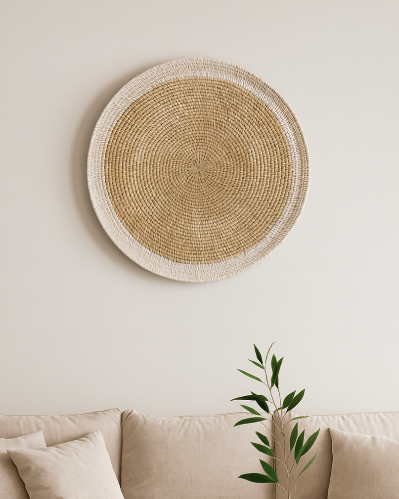 Lightweight Rattan Wall Accent for Sofa or Bed Backdrop