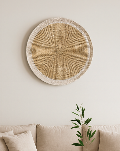 Lightweight Rattan Wall Accent for Sofa or Bed Backdrop