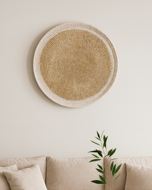Lightweight Rattan Wall Accent for Sofa or Bed Backdrop