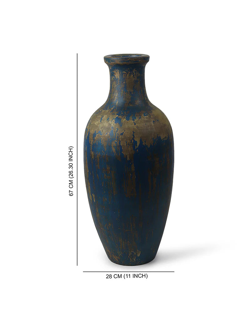 Decorative Terracotta Bottle Vase for Rustic Displays