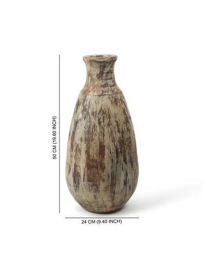 Two-Tone Terracotta Vase for Transitional Interiors