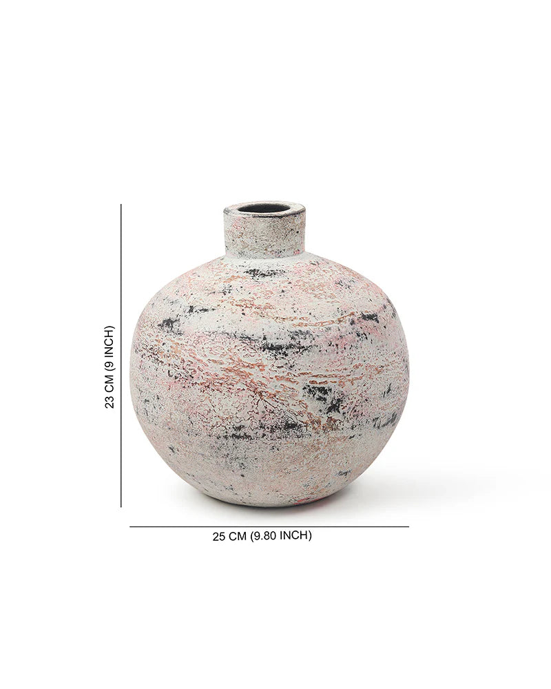 Terracotta Centerpiece Vase for Dining Room Decor