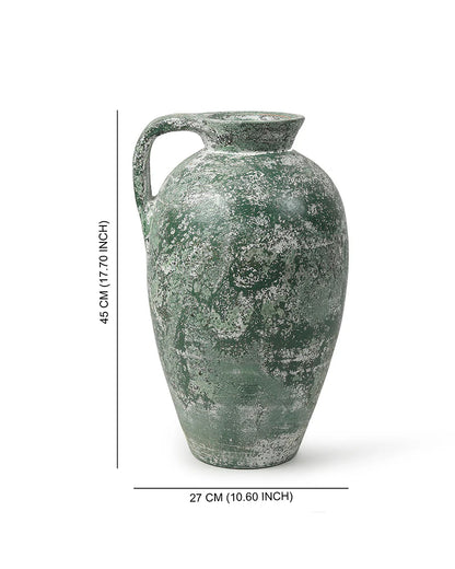 Wide-Mouth Terracotta Vase for Floral Arrangements