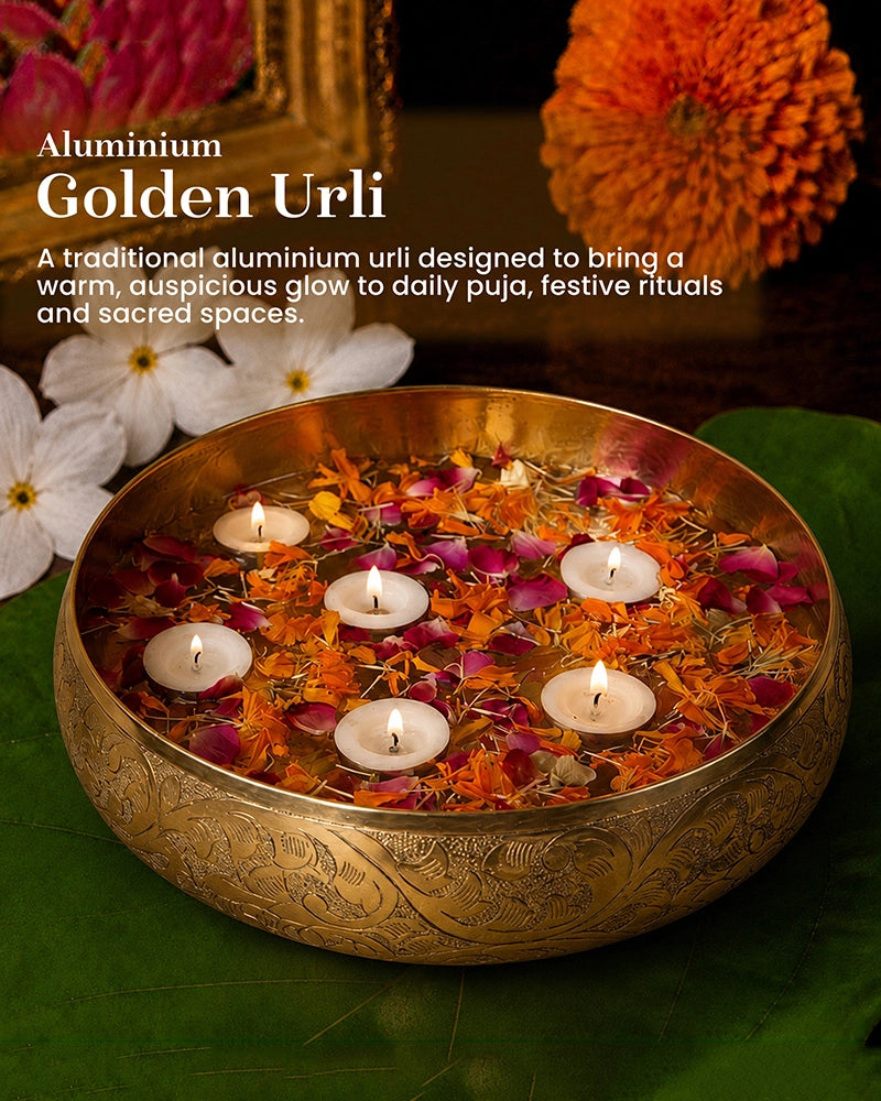 Premium Decorative Handcrafted Urli Bowl for Flowers and Floating Candles