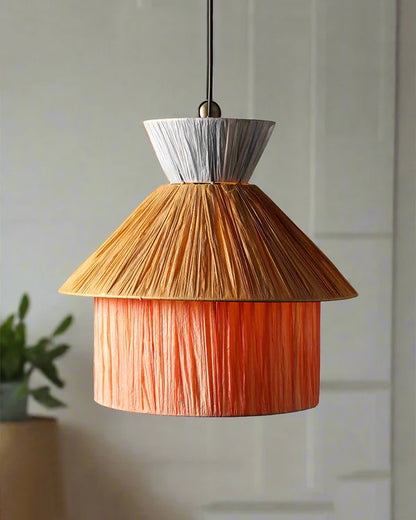 Handmade Raffia Ceiling Light for Balcony and Hall