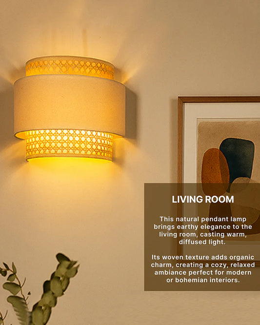 Stylish Rattan Wall Lamp for Balcony and Hall