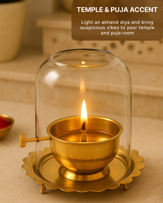 Traditional Akhand Diya for Pooja Room and Mandir Use