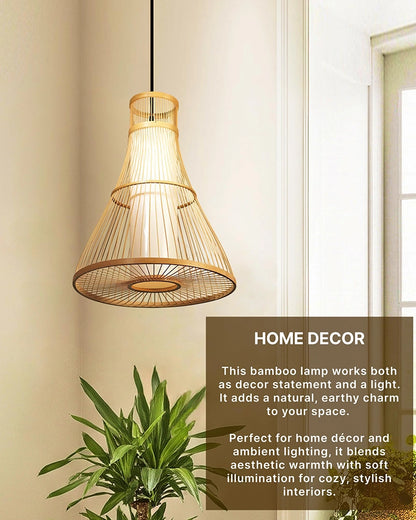 Modern Bamboo Hanging Lamp for Balcony and Hall