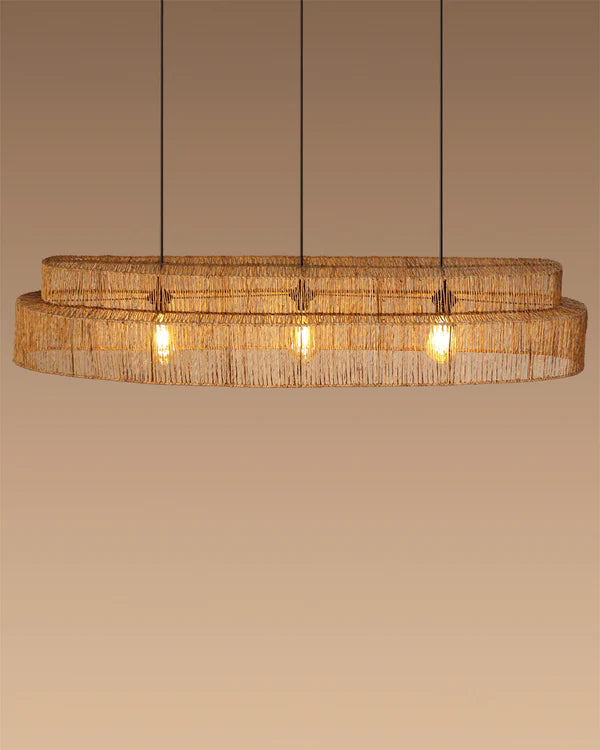Artistic Seagrass Pendant Lamp for Study Room and Living Room