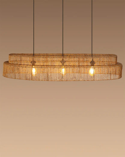 Artistic Seagrass Pendant Lamp for Study Room and Living Room