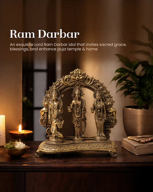 Brass Ram Darbar God Idol Decorative Showpiece for Home