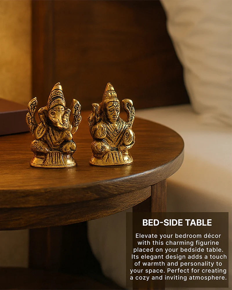 Laxmi Ganesh Figurine for Home Decor, Decorative Pooja Idol and God Murti