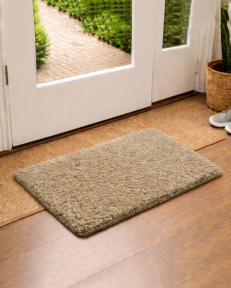 Bamboo Fiber Anti Skid Bathroom Door Mat and Bath Mat for Wet Area Protection