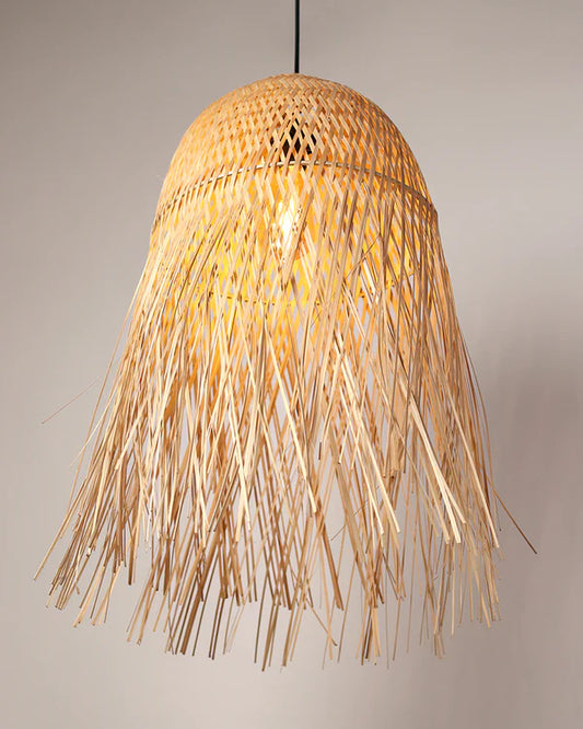 Boho Bamboo Pendant Lamp for Balcony and Patio