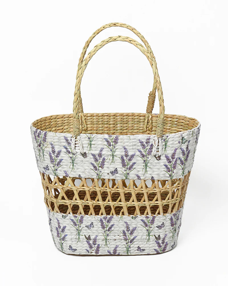 Panier tissé à la main en jonc de mer - Jali