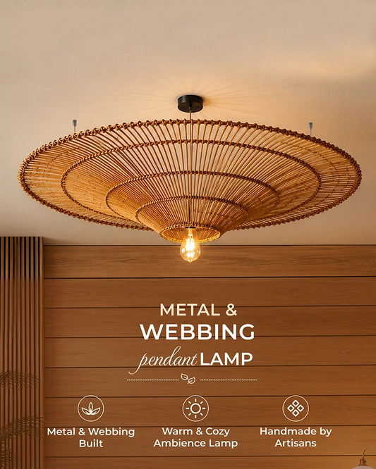 Handmade Bamboo Pendant Light for Balcony and Patio