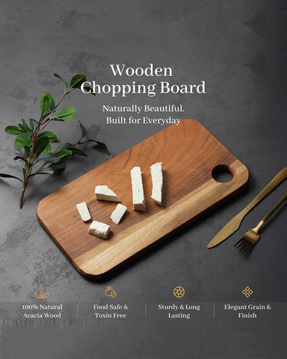 Natural Wood Cutting Board for Vegetables and Fruits