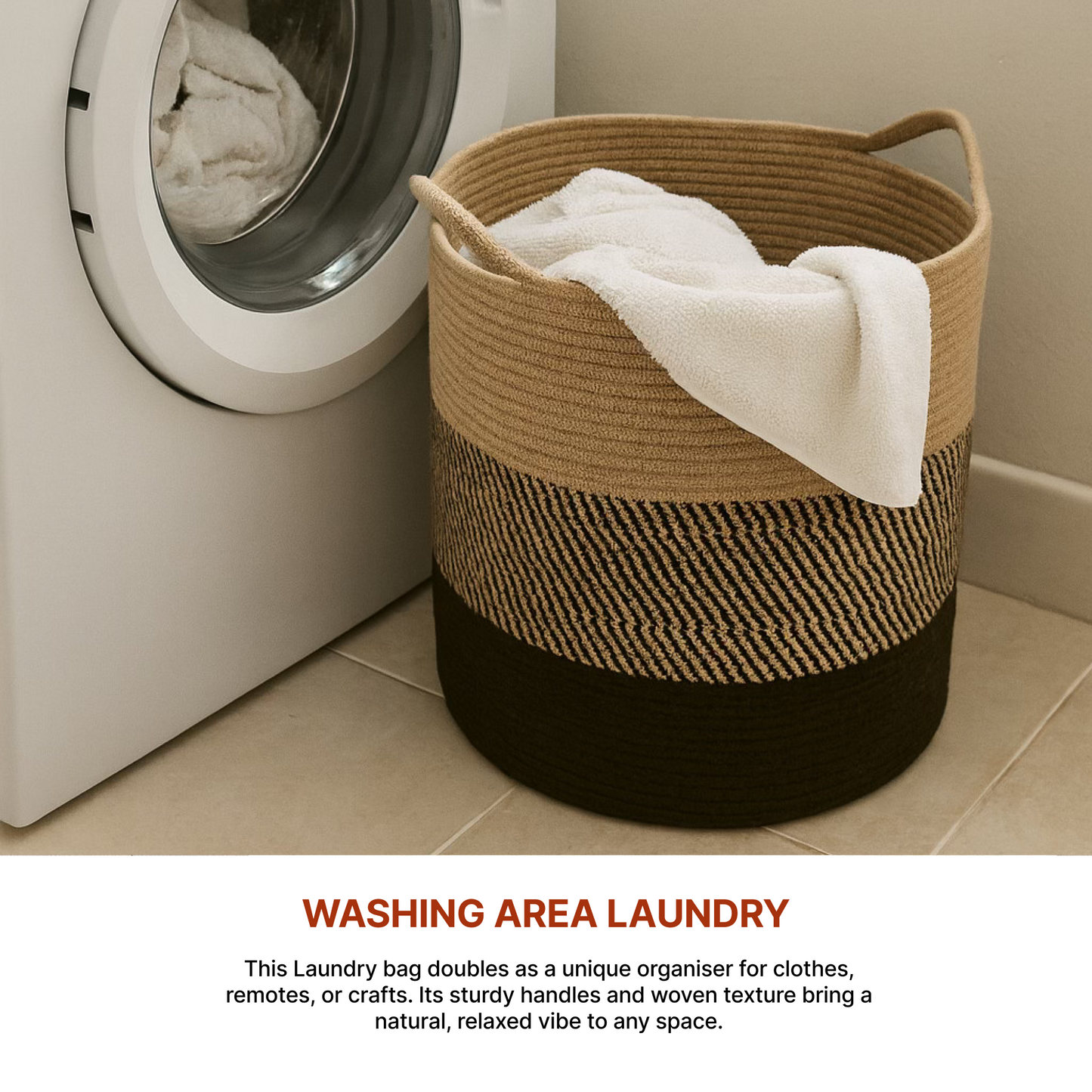 Laundry Basket For Clothes | Toy Storage Basket | Storage Baskets | Jute Laundry Bag