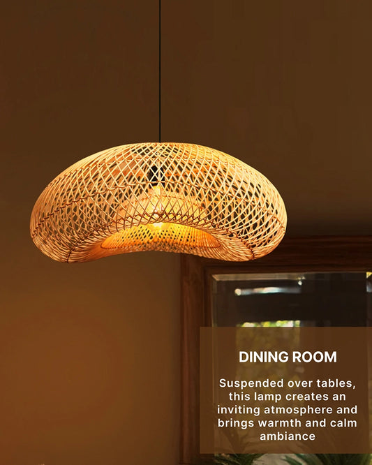 Handmade Rattan Ceiling Light for Home and Balcony