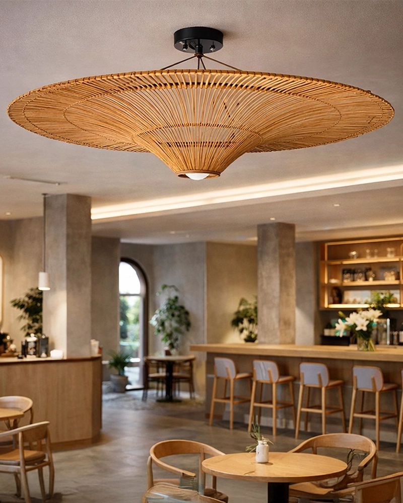 Handmade Bamboo Pendant Light for Balcony and Patio