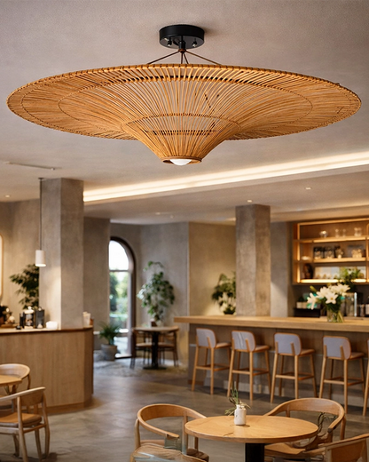 Handmade Bamboo Pendant Light for Balcony and Patio