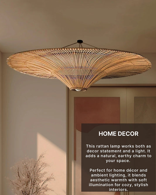 Handmade Bamboo Pendant Light for Balcony and Patio