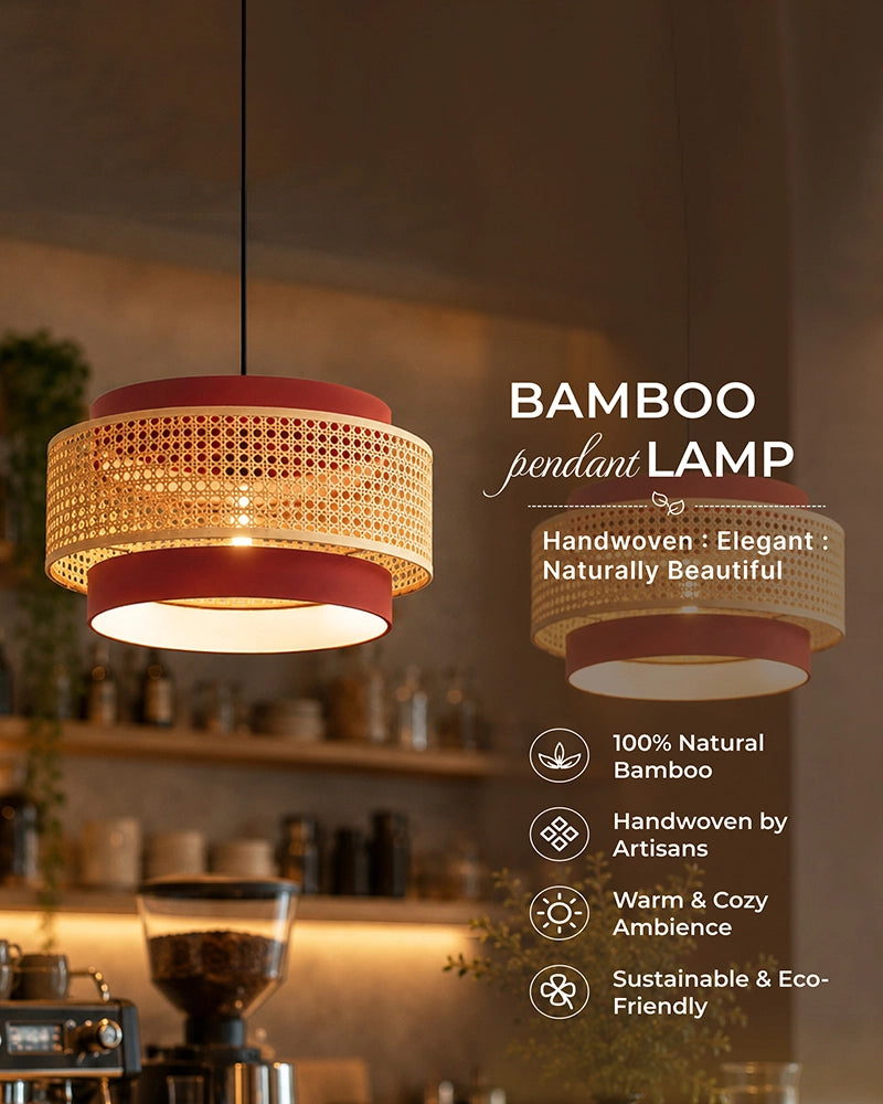 Stylish Rattan Pendant Light for Bedroom and Living Room