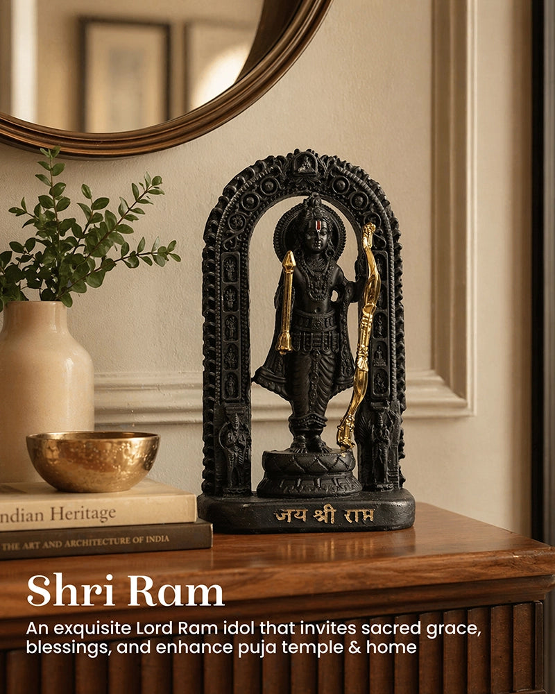 Ram Lala Polyresin Idol - Divine Showpiece for Pooja & Gifting