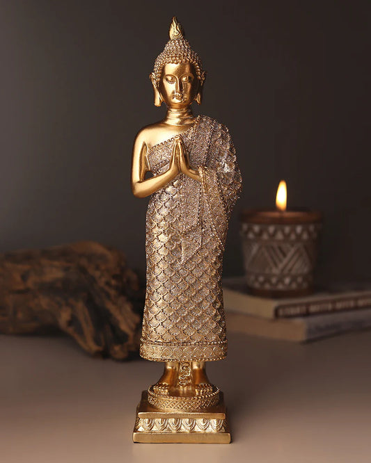 Polypropylene Buddha Idol for Home Decor, Living Room, and Office Desk
