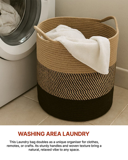Laundry Basket For Clothes | Toy Storage Basket | Storage Baskets | Jute Laundry Bag